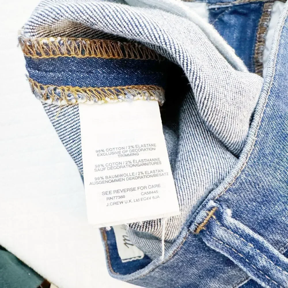 Madewell High Riser Crop Light Wash Denim Jeans Size 26